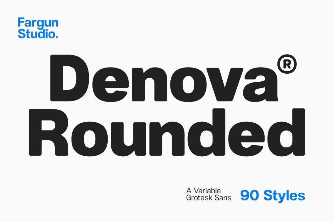 Denova Rounded 圆润无衬线可变字体(90种样式)